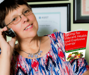 christineonphonewith eatingbook3d fb post size Dr. Christine Sauer-free consultation