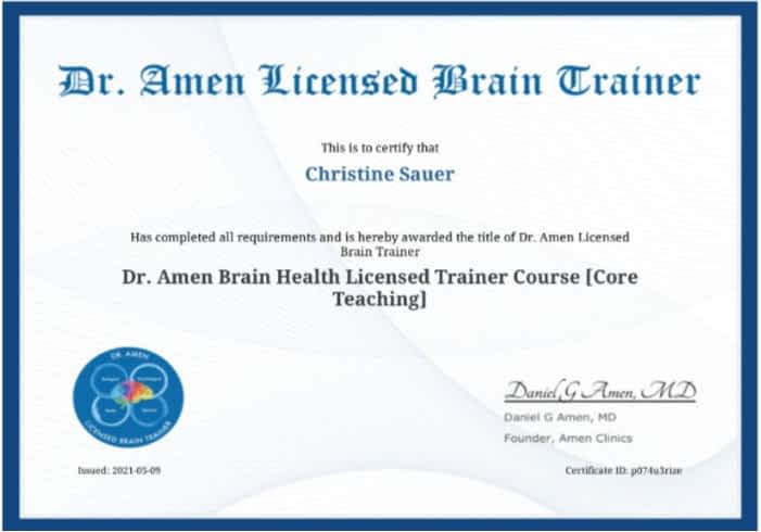 dr amen licensed brain trainer Dr. Daniel Amen Brain Trainer License